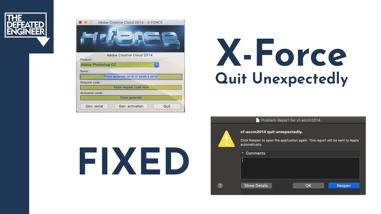 Can open xforce keygen mac